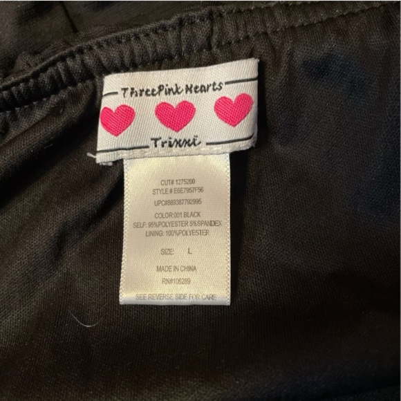 Three Pink Hearts Strapless Dress - Picture 3 of 3